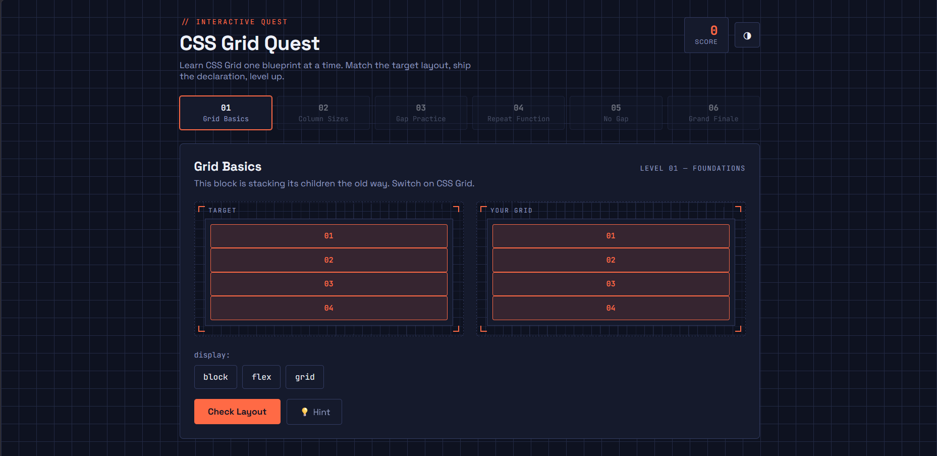 CSS Grid Quest