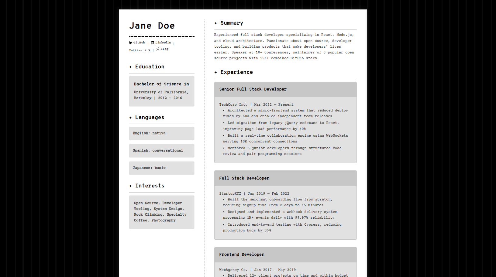 Monotone theme screenshot